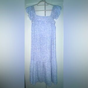 Super cute blue and white maxi dress